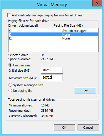 Set Page File